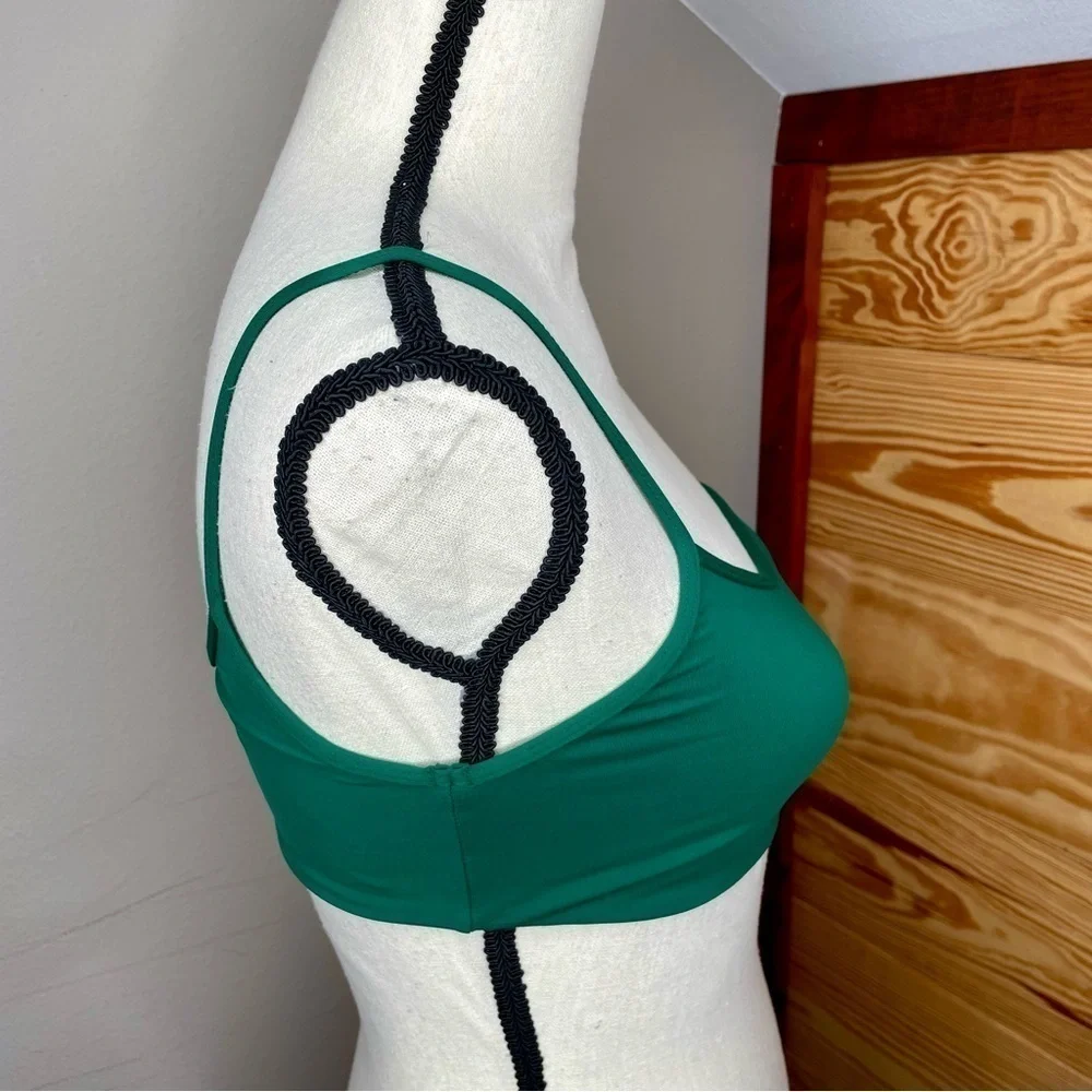 L*SPACE x Everyday Pursuits Milo One Shoulder Bikini Top in Emerald Small NWT
